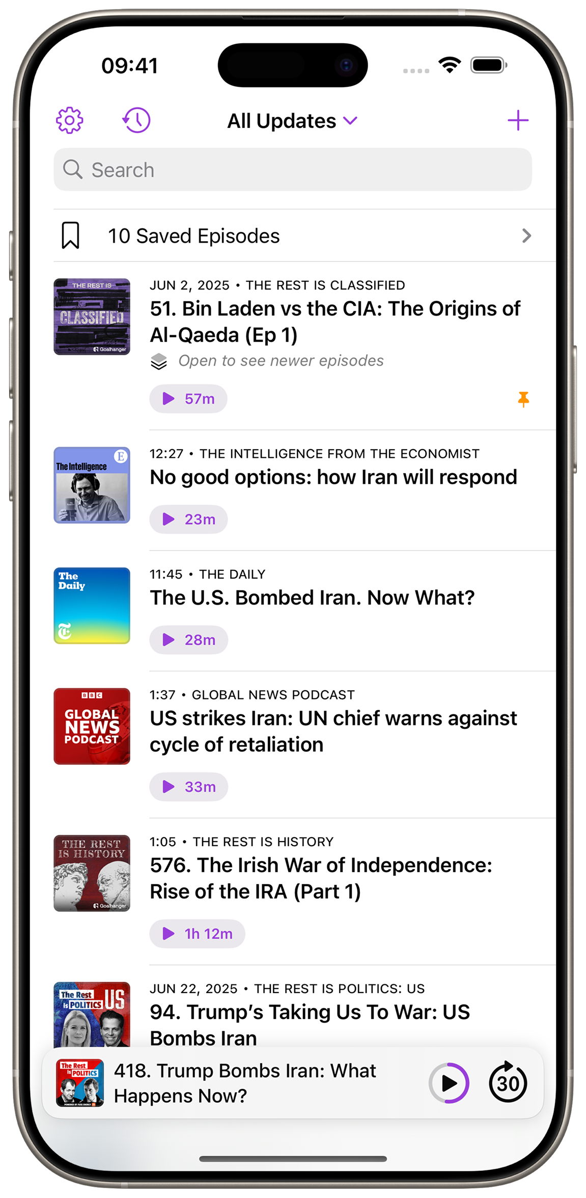Hero shot of the Updates app in an iPhone frame
